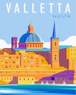 Valleta Malta paint by numbers