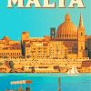 Valleta Malta Poster paint by numbers