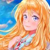 Adorable Kaori Miyazono Anime paint by numbers