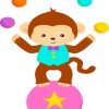 Adorable Monkey paint by numbers