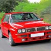 Aesthetic Red Lancia paint by numbers