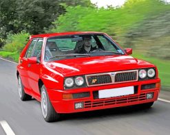 Aesthetic Red Lancia paint by numbers