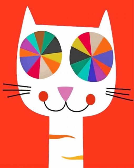 Colorful Cat paint by numbers