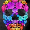 Floral Skull paint by numbers