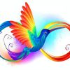 Colorful Infinty Bird paint by numbers