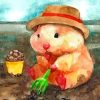 Cute Hamster paint by numbers