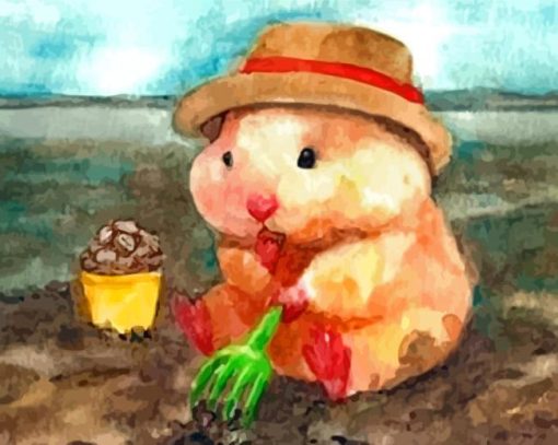 Cute Hamster paint by numbers