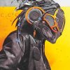 Cyberpunk Helmet Man paint by numbers