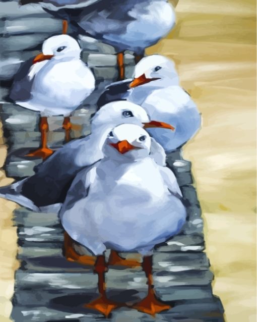 Flock Of Seagulls paint by numbers