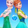 Frozen Princesses paint by numbers