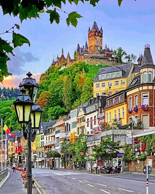 Germany Cochem Castle paint by numbers