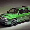 Green Lancia paint by numbers