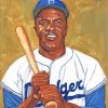 Jackie Robinson Dodgers paint by numbers