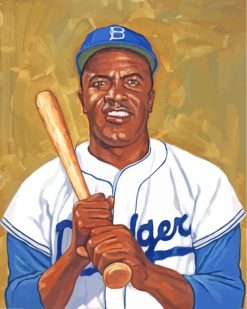 Jackie Robinson Dodgers paint by numbers