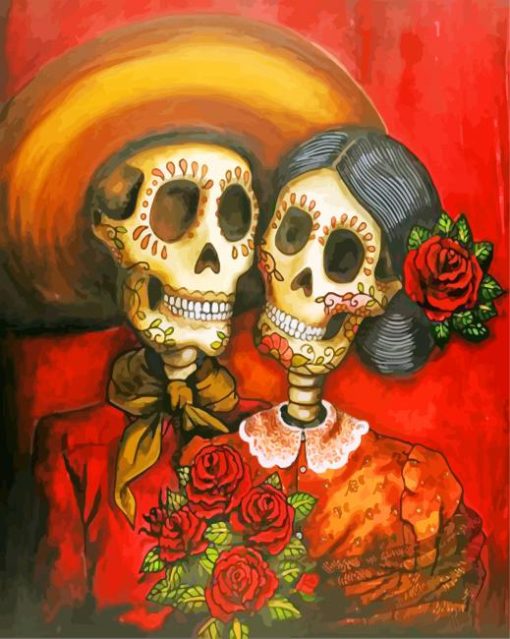 Skull Couples paint by numbers