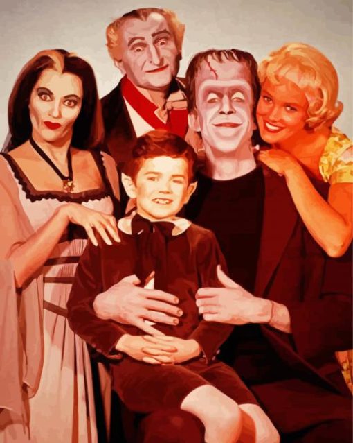 Vintage The Munsters paint by numbers