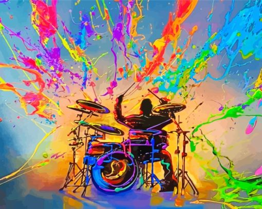 Colorful Drums paint by numbers