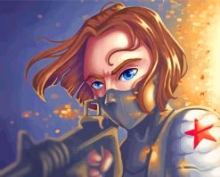 Anime Bucky Barnes paint by numbers