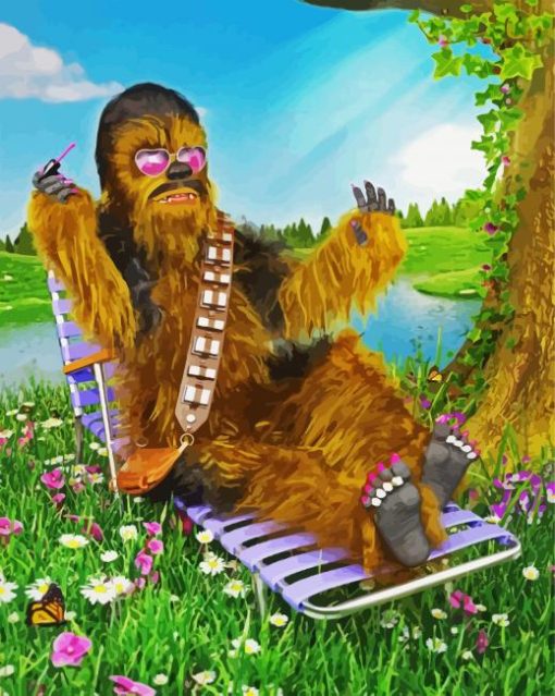 Chewbacca Enjoying The Summer paint by numbers