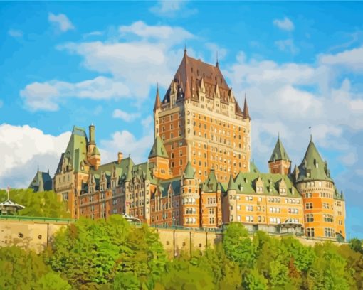 Fairmon Le Chateau Frontenac Quebec paint by numbers