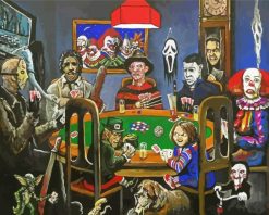 Horror Poker Players paint by numbers