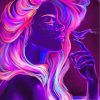 Neon Girl Art Paint by numbers