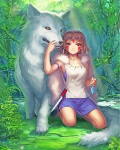 Princess Mononoke paint by numbers