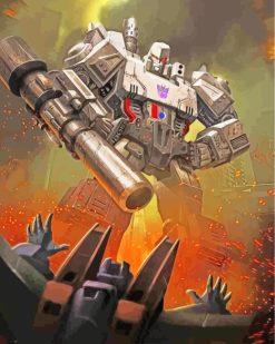 Transformers Megatron paint by numbers