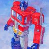 Transformers Optimus Prime Robot paint by numbers