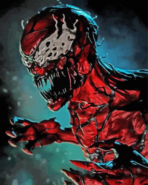 black-venom-carnage paint by numbers