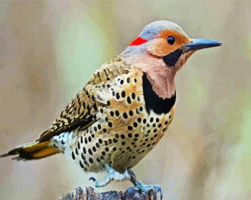 Aesthetic Woodpecker Bird paint by numbers