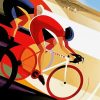 Aesthetic Cyclists Illustration paint by numbers