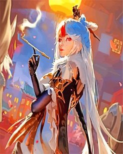 Aesthetic Genshin Character paint by numbers