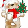 Christmas Bear paint by numbers