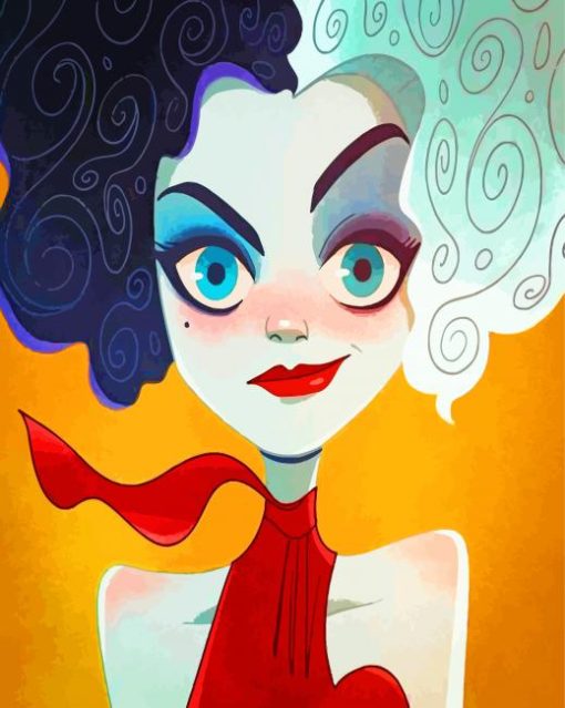 Cruella Illustration paint by numbers