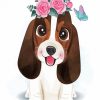 Cute Basset Hound paint by numbers