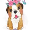 Cute Bulldog paint by numbers