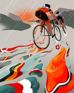 Aesthetic Cyclists paint by numbers