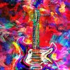 Abstract Guitar paint by numbers