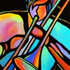 Abstract Musician paint by numbers