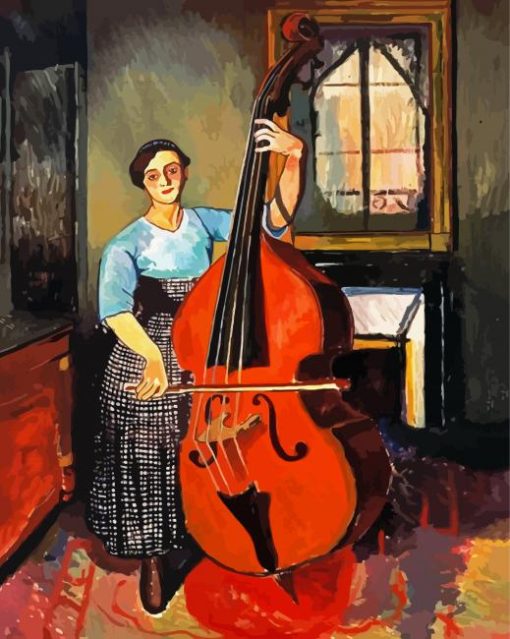 Woman Playing Cello paint by numbers