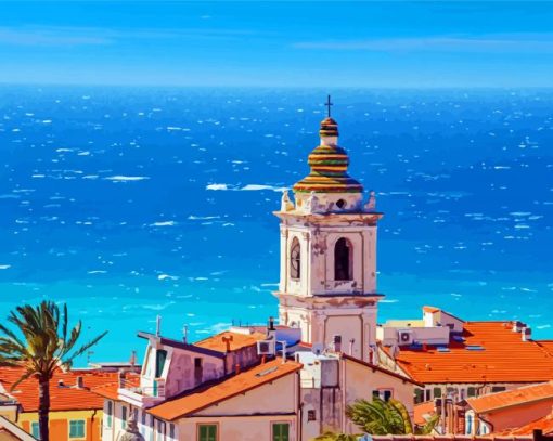 Bordighera Italy paint by numbers