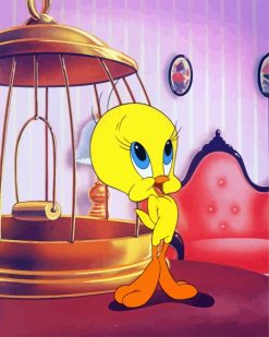 Cartoon Tweety Bird paint by numbers