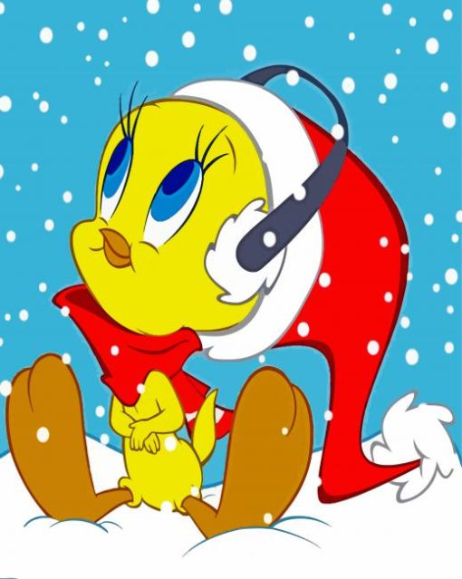 Christmas Tweety Bird paint by numbers