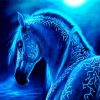 Fantasy Blue Horse paint by numbers