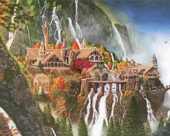 Fantasy Rivendell Art paint by number