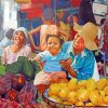 Filipino Market Scene Paint By Number