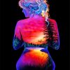 Girl Sunset Body Art paint by number