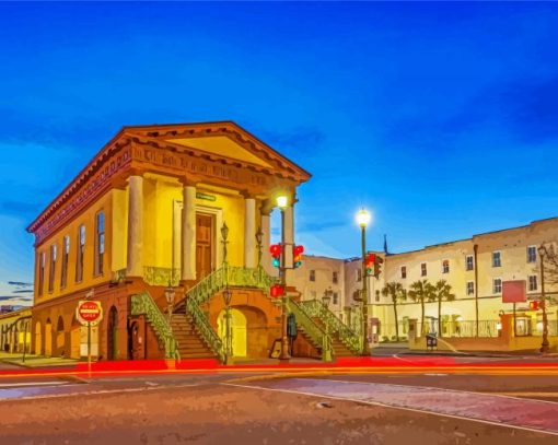 Historic Charleston City Market paint by numbers