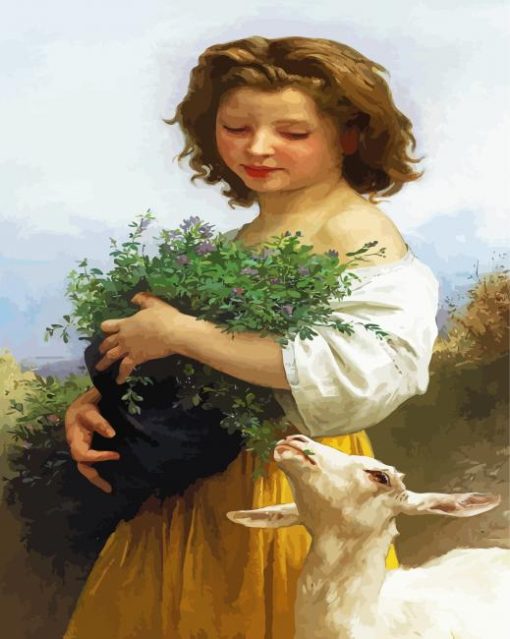 La Petite Esmeralda Bouguereau Art Paint by numbers